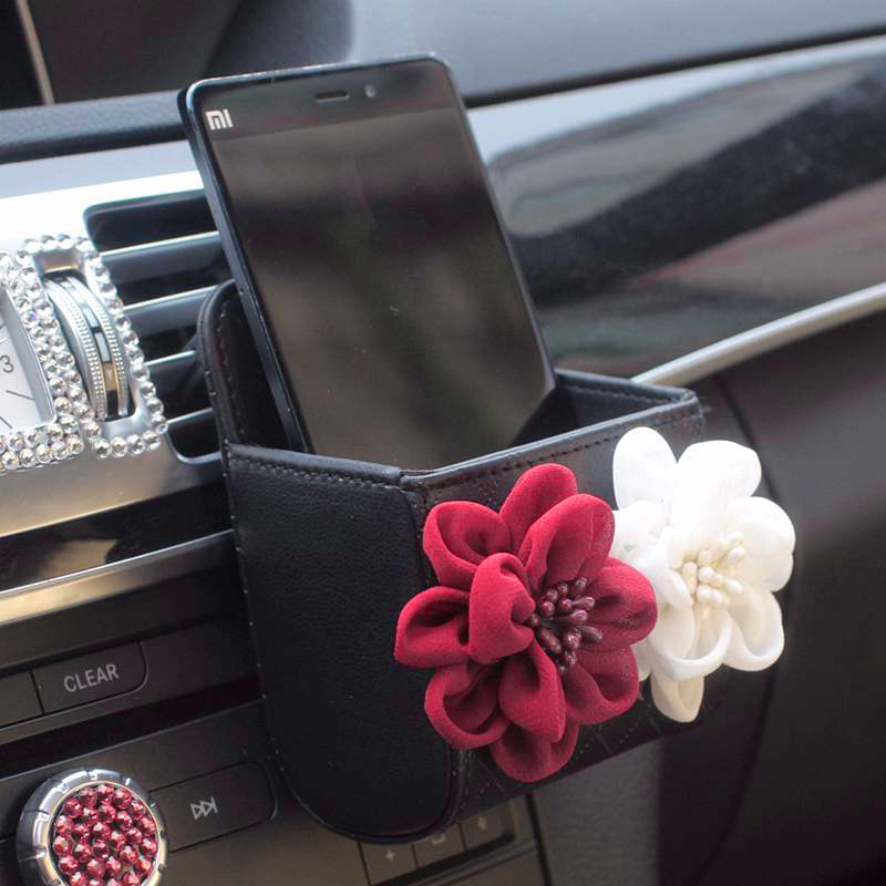 Car-Styling-Flower-Crystal-Leather-Car-Interior-Accessories-Neck-Cushion-Steering-Wheel-Covers-Handbrake-Gears-Seat (14)