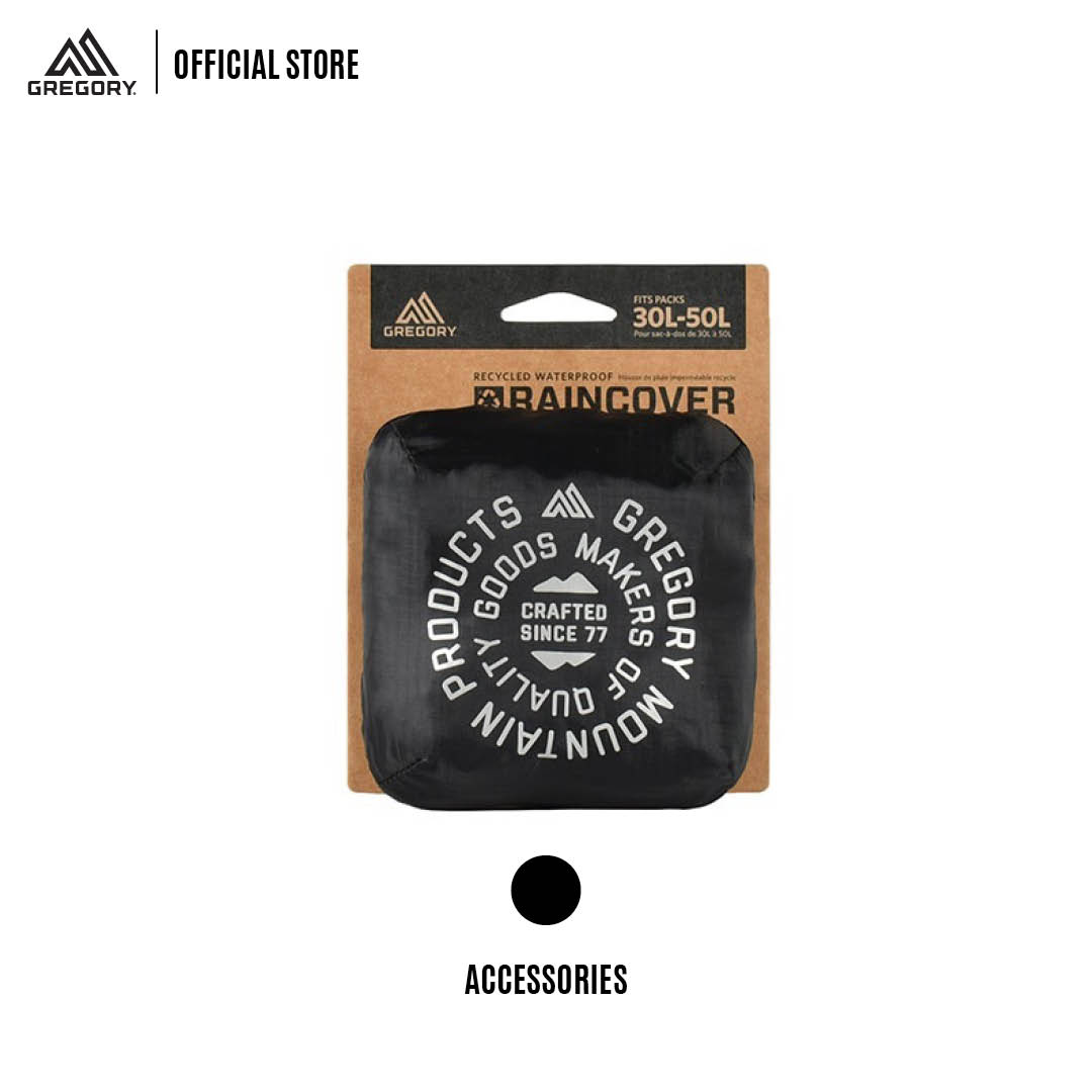 Gregory Rain Cover Obsidian Black ผ้าใบกันฝน ผ้าคลุมกระเป๋าเดินทาง ราคา 1,500 บาท*ส่งฟรี