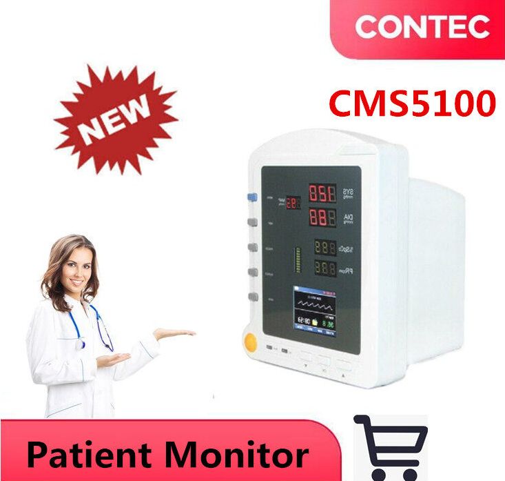 Patient Monitor ICU CCU SPO2 TEMP NIBP Pulse Rate HR Vital Signs Monitor Blood Oxygen CMS5100 CONTEC ราคา 10,346 บาท*ส่งฟรี