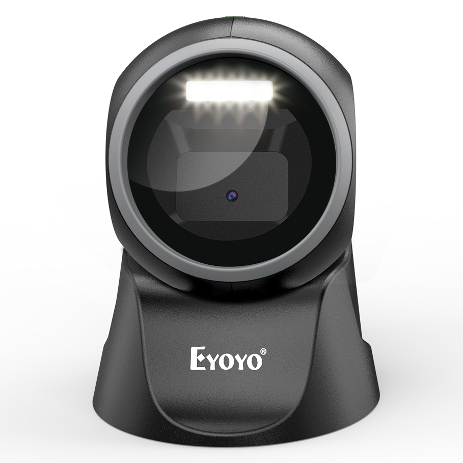 Eyoyo 2D Desktop Barcode Scanner, Automatic Image Sensing Omnidirectional Hands-Free Scanner with USB Connection, Scans 1D Qr Barcodes from Screen Barcode Reader for Supermarket ราคา 1,499 บาท*ส่งฟรี