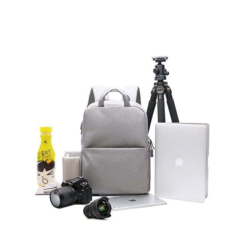 รูปภาพรายละเอียดของ BKK Nylon กันน้ํากล้อง DSLR กระเป๋าเป้สะพายหลังความจุขนาดใหญ่กระเป๋ากล้องพร้อมกระเป๋าแล็ปท็อปแยกช่องใส่กล้อง Waterproof DSLR Camera Backpack