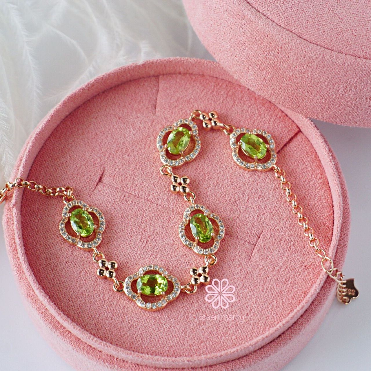 Natural Peridot Bracelet Sterling Silver 925 , Gift for her , Birthday Gift , Birthstone ราคา 2,850 บาท*ส่งฟรี
