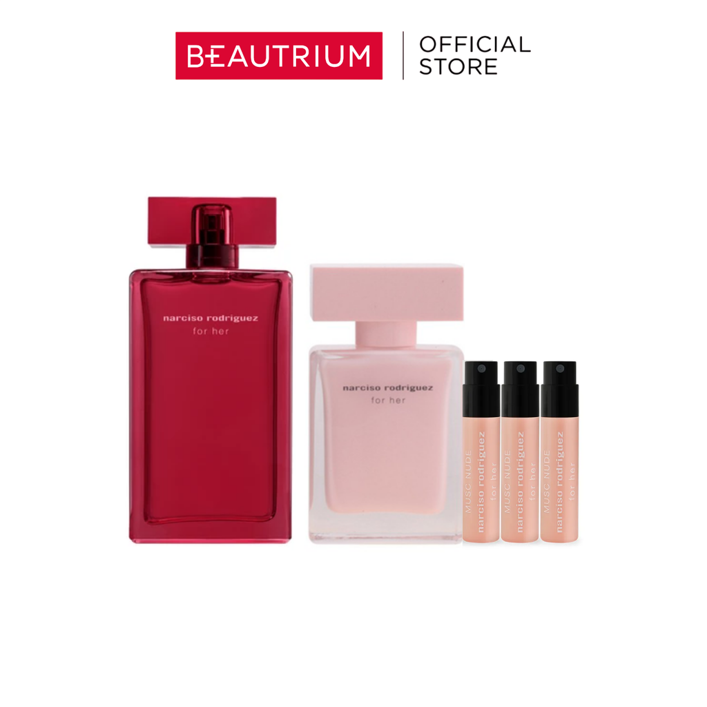Narciso Rodriguez for Her Edpi 100ml+ for Her Edp 30Ml+For Her Edp 0.6ml X3 Perfume 1Set Beautrium ราคา 5,920 บาท*ส่งฟรี