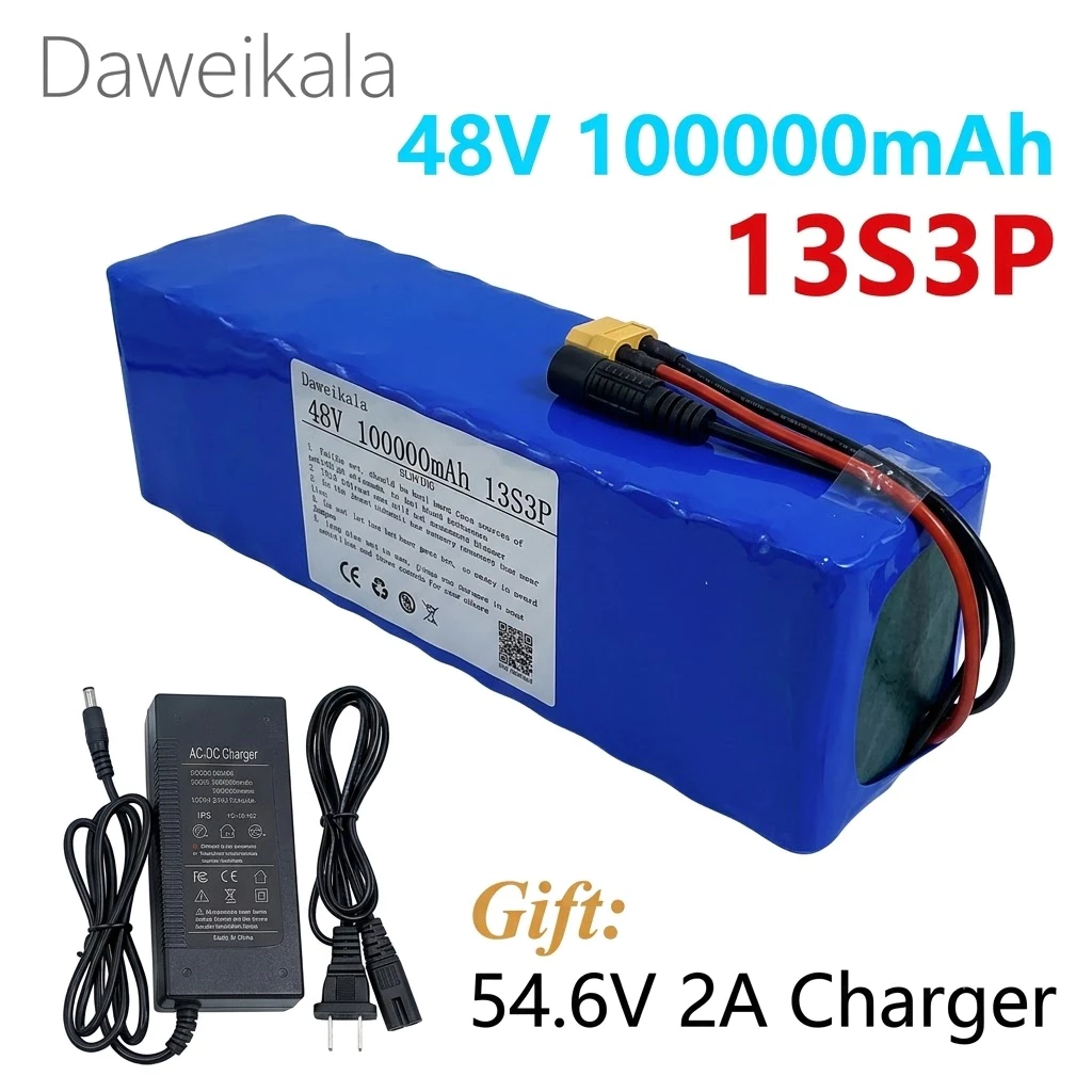 48V 100Ah Lithium-Ion Battery 100000Mah for E-Bike Electric Bicycle