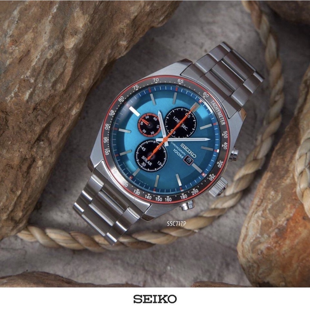 Seiko solar sales chronograph ssc717p1