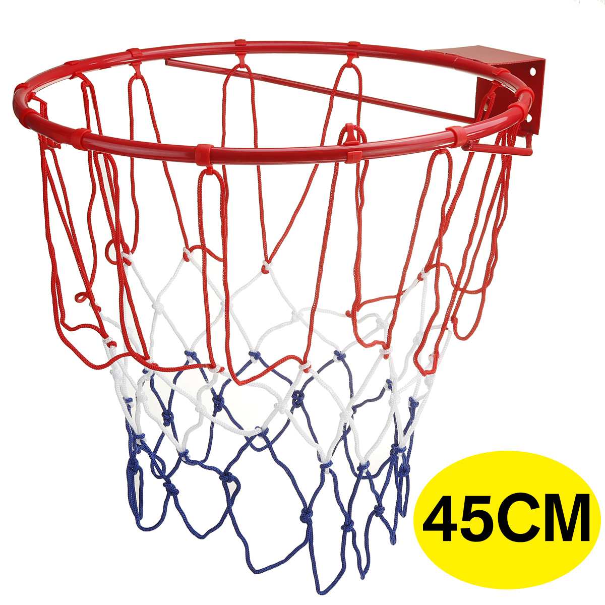 ข้อมูลเกี่ยวกับ 【Pelican mall】Basketball Hoop ห่วงบาสเกตบอล แขวนติดผนังขอบโลหะ ขนาด 45 Cm รุ่น ห่วงบาสเกตบอลแขวนติดผนังขอบโลหะเป้าหมายกำไรสุทธิสินค้ากีฬา 45ซม Basketball Hoop โครงโ