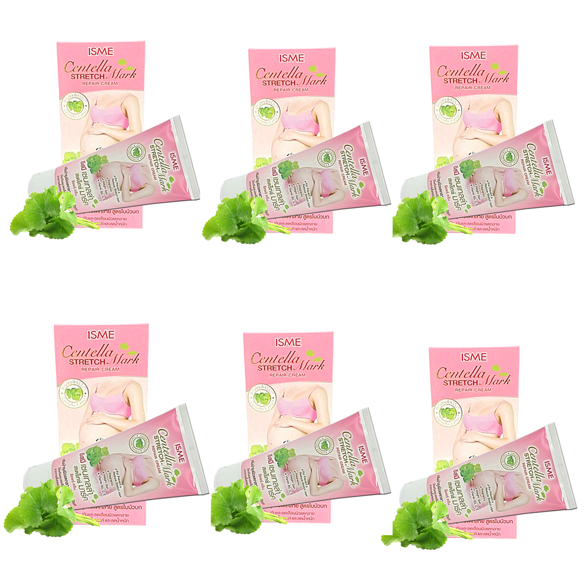 Cream for Stretch Marks on the Skin | Pack of 6 Pieces | Isme Isme Stretch Mark Cream, Skin Care Cream, Skin Cream, Stretch Marks on the Skin, Stretch Marks on the Legs, Stretch Mark Cream for the Stomach, Size 100g. ราคา 867 บาท*ส่งฟรี
