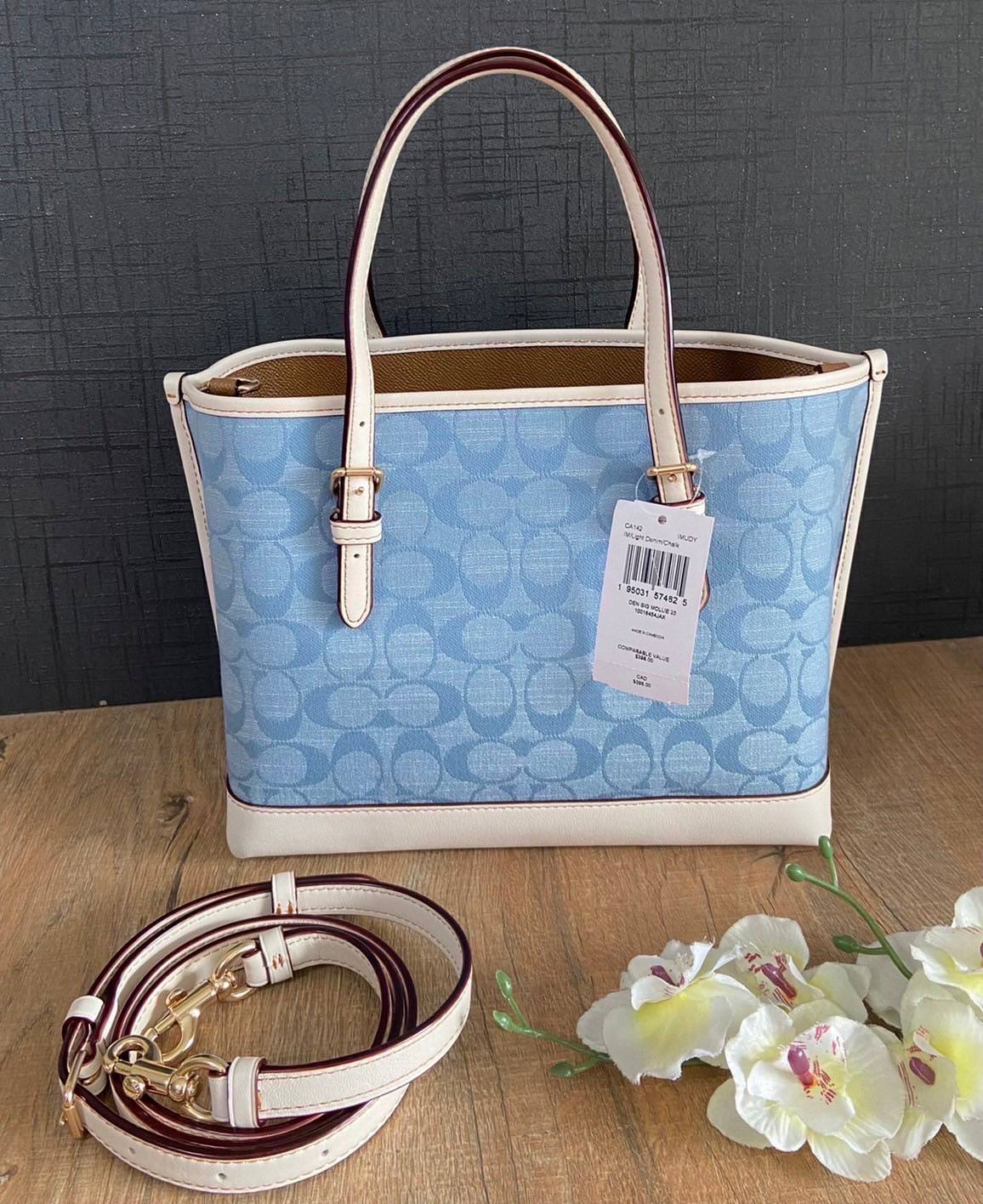 Coach Mollie Tote 25 In Signature Chambray order CA142