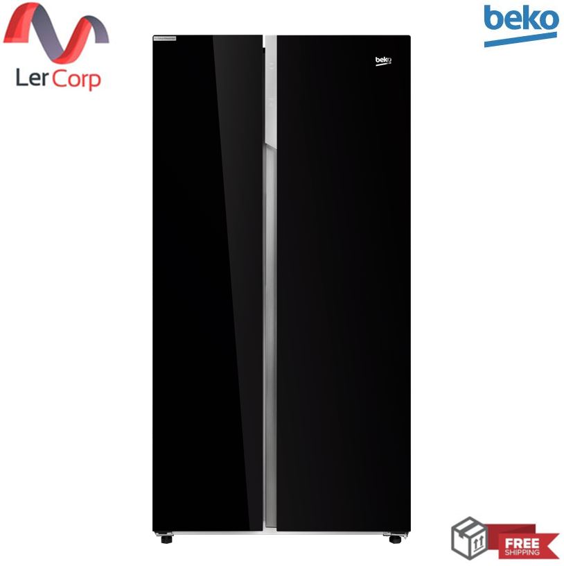 [0% 10 เดือน] (Beko) ตู้แช่เย็นและแช่แข็ง (ไซด์ บาย ไซด์, 91.4 ซม.) GNO62251GBTH ราคา 37,990 บาท*ส่งฟรี