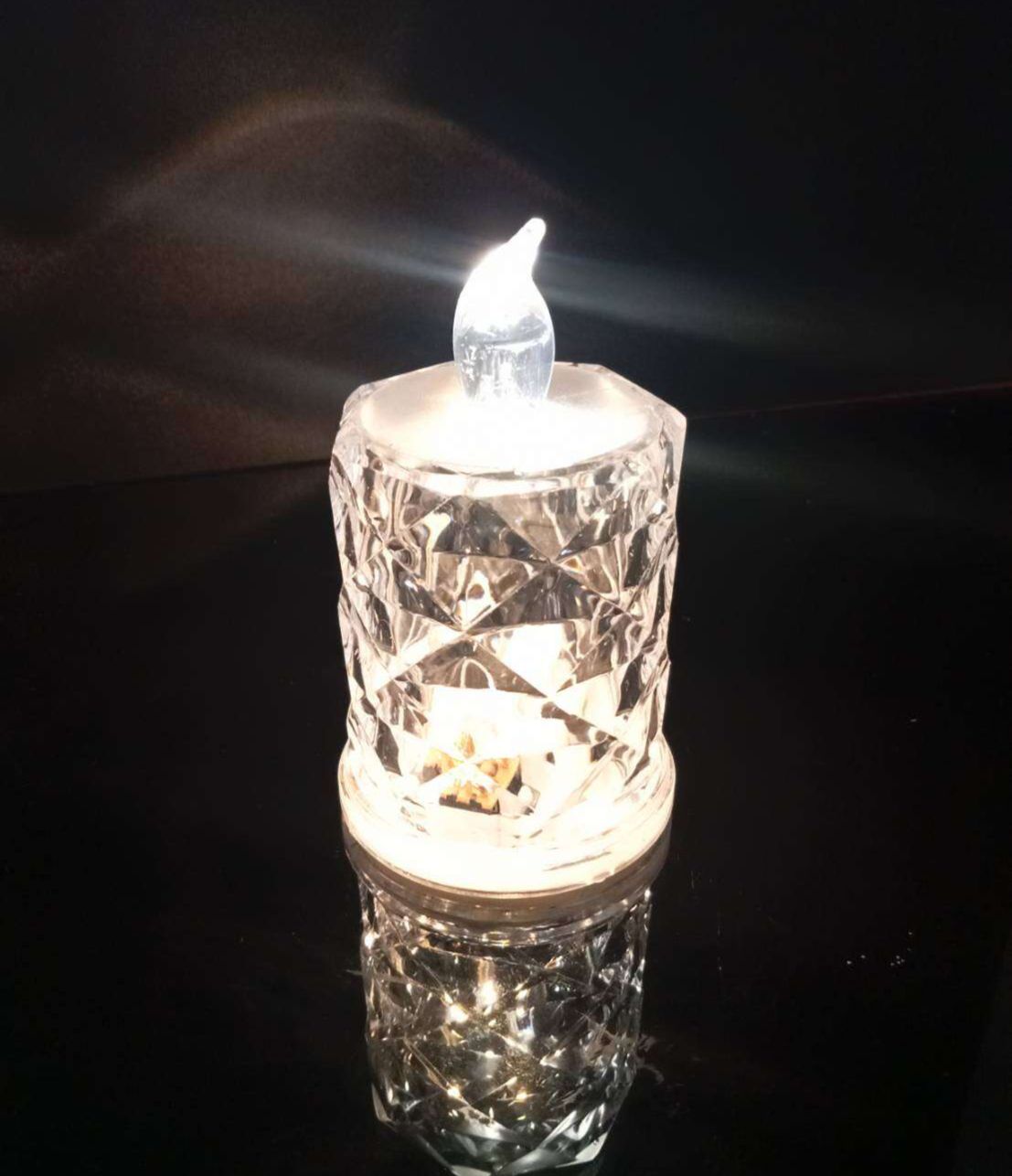 Led Candles, Clear Acrylic Candles, Smokeless, Smokeless Candle Lamps for Decoration. ​ Electronic Fake Candles ​ For Various Festivals, Model 4132 Lz ราคา 19 บาท*ส่งฟรี