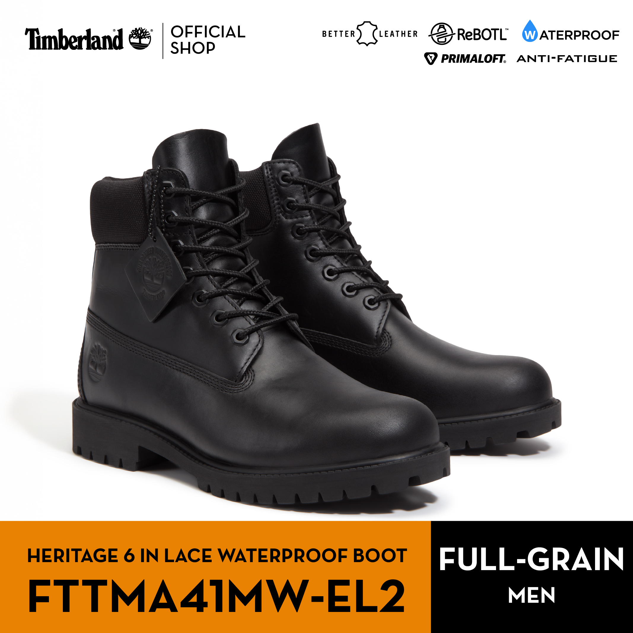 TIMBERLAND Men's HERITAGE 6-INCH LACE WATERPROOF BOOT (FTTMA41MW-EL2) ราคา 9,775 บาท*ส่งฟรี