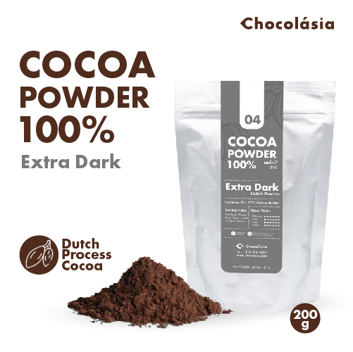 Cocoa Powder No.4 Extra Dark 200g. Chocolasia​ ราคา 250 บาท*ส่งฟรี