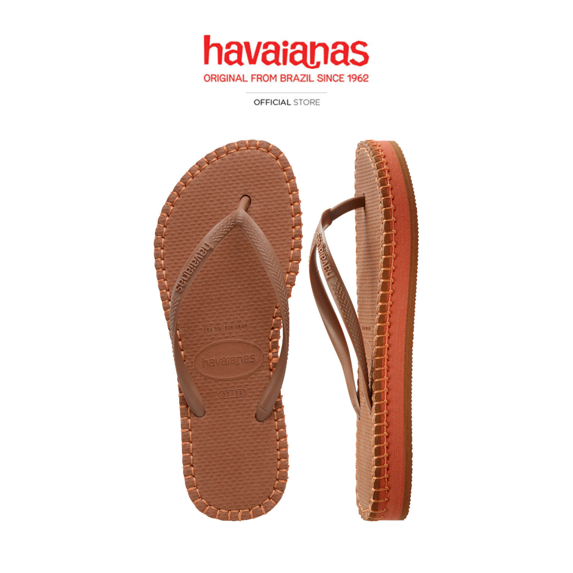 HAVAIANAS รองเท้าแตะ Slim Flatform Loop Flip Flops BROWN 41499281976F_S5BRXX ราคา 1,813 บาท*ส่งฟรี