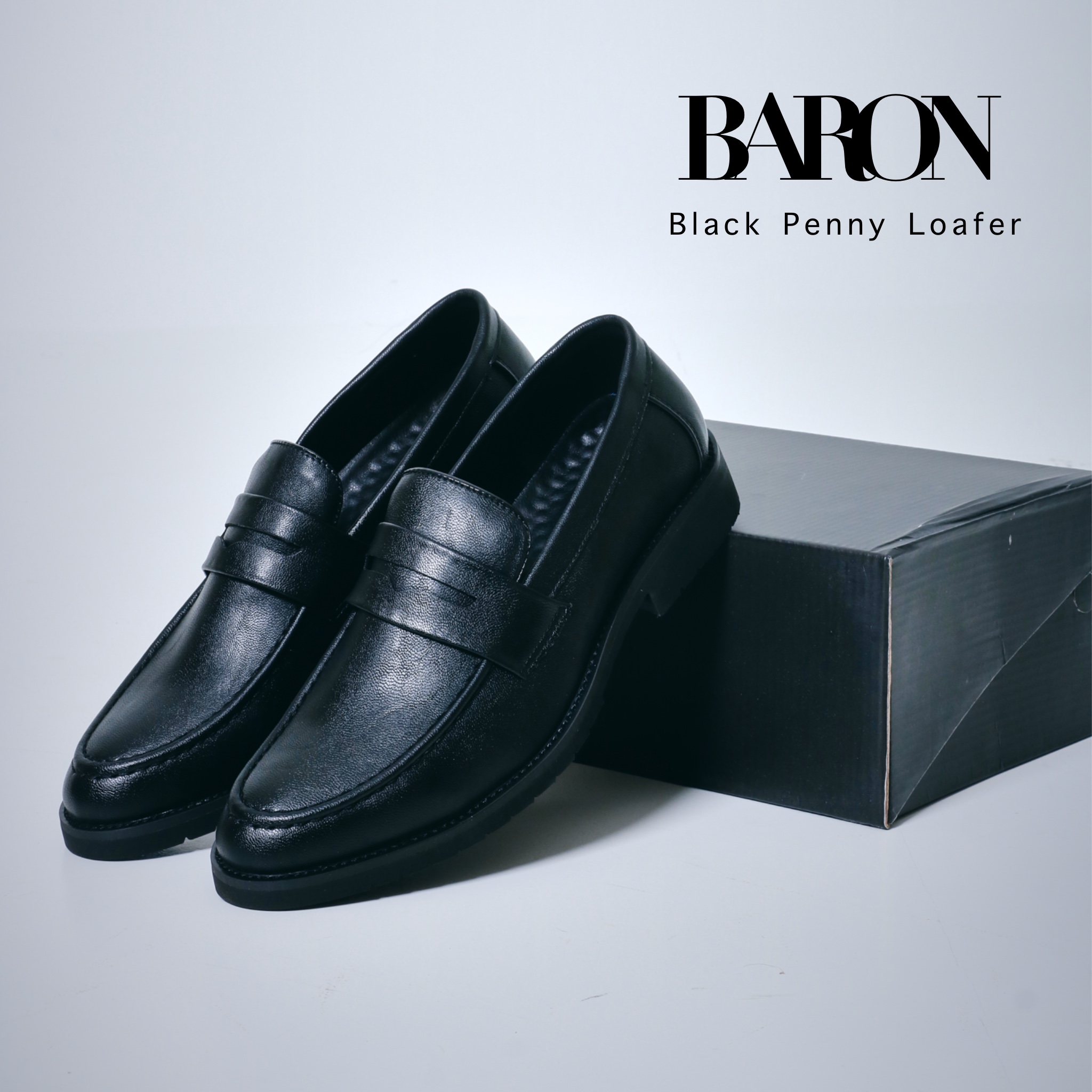 BARON Joseph Peny Loafers : Black รองเท้าโลฟเฟอร์หนังสำหรับผู้ชาย ราคา 790 บาท*ส่งฟรี