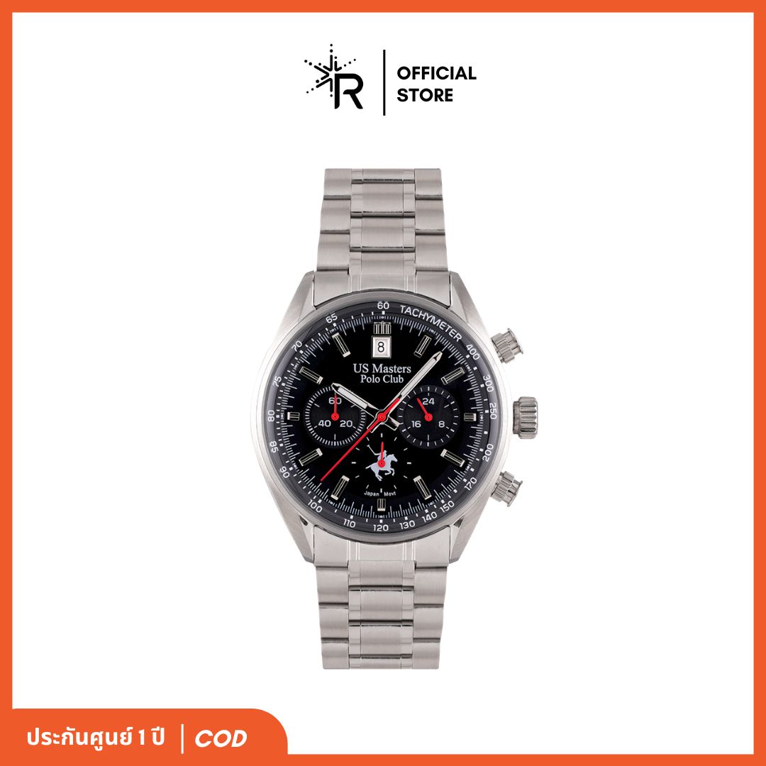 [สินค้าใหม่] US MASTERS นาฬิกาข้อมือสายสแตนเลส โครโนกราฟ ELITE DATE ประกัน 1 ปี USM-DL01S ราคา 2,399 บาท*ส่งฟรี