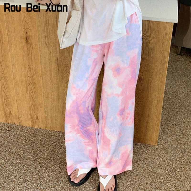 Ruo Bei Xuan women pants 2024 new summer cropped wide leg pants trousers for women linen pants trousers women long pants trousers high waist office ladies trousers ราคา 57 บาท*ส่งฟรี