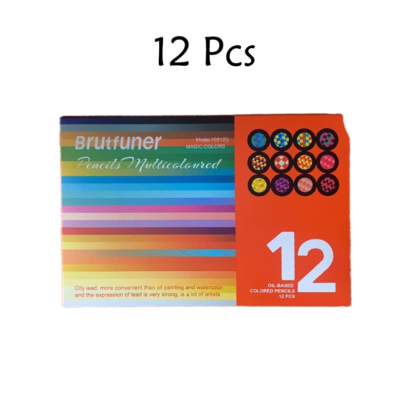 MW&Brutfuner ดินสอสีรุ้ง 12/26 ชิ้น แกนสีรุ้ง วาดภาพ หลายสี ดินสอสี