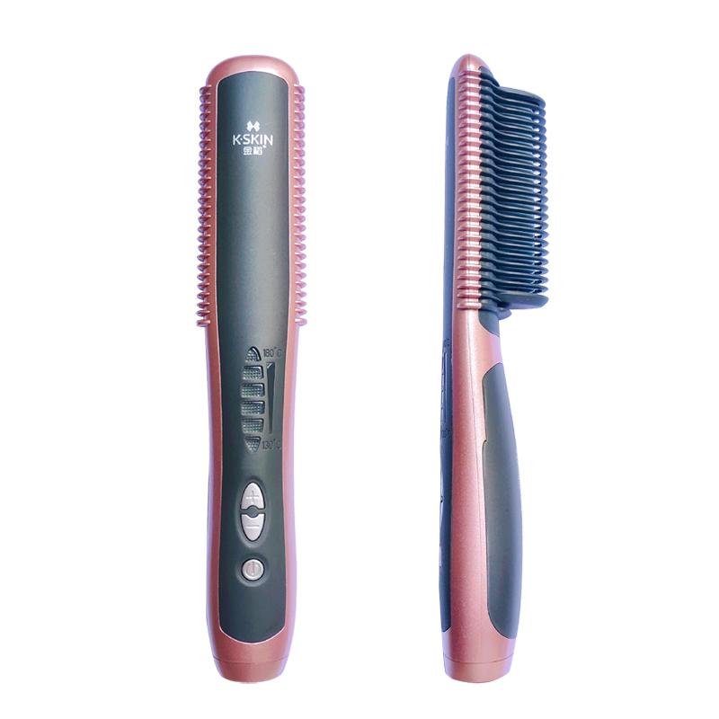 แปรงสีฟันไฟฟ้า ช่วยดูแลสุขภาพช่องปาก หนองคาย 2 In 1 Electric Curling Straightening Irons Brush Anti Scald PTC Fast Heating Safe Ceramic Hair Straightener Comb KD388A SH Store