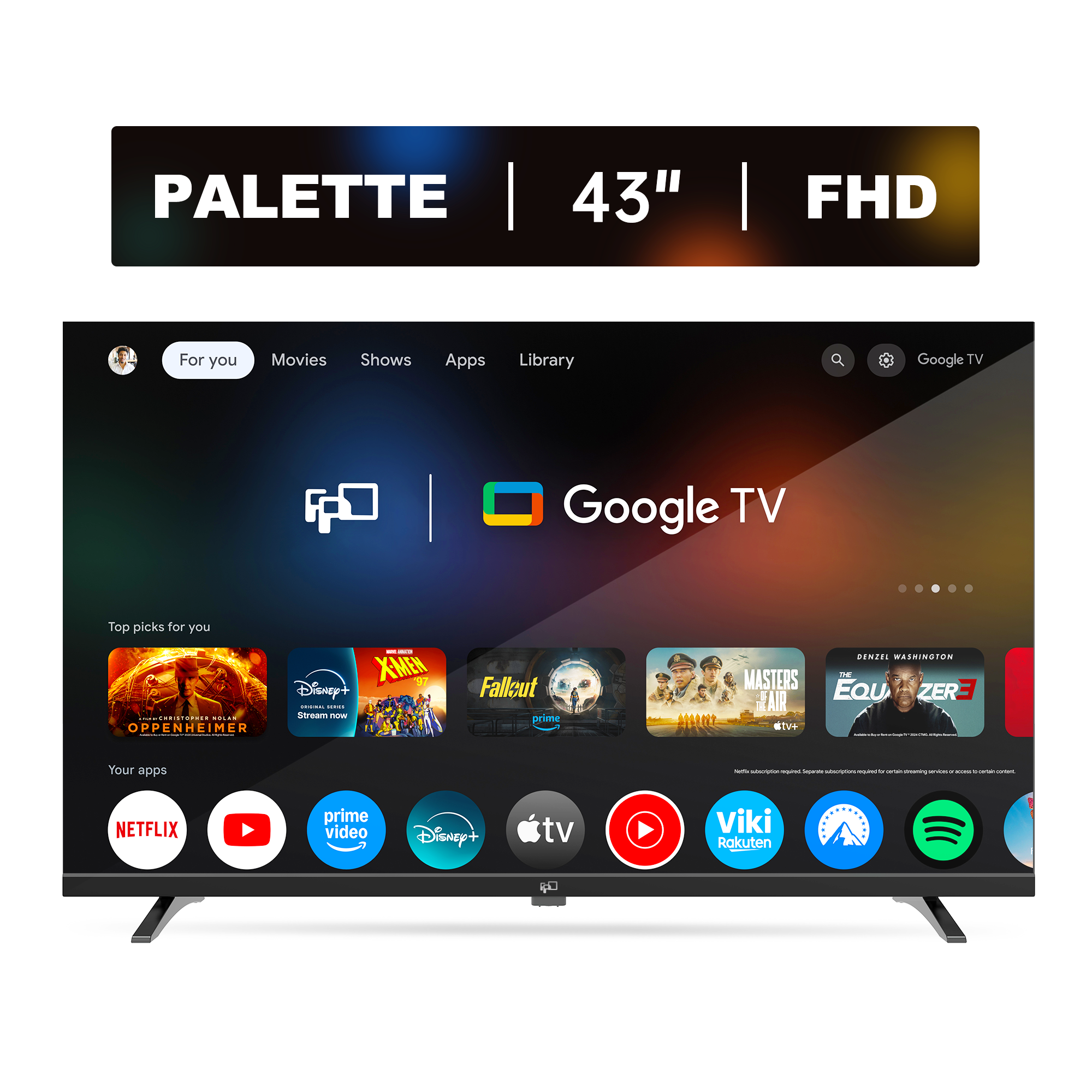 FPD Google TV 43/40/32 inch HDR10 Smart TV Voice Remote Netflix Youtube Dolby Audio Advanced Android LED TV with Google Play and Chromecast Built-in, , Stream Live TV ราคา 2,990 บาท*ส่งฟรี