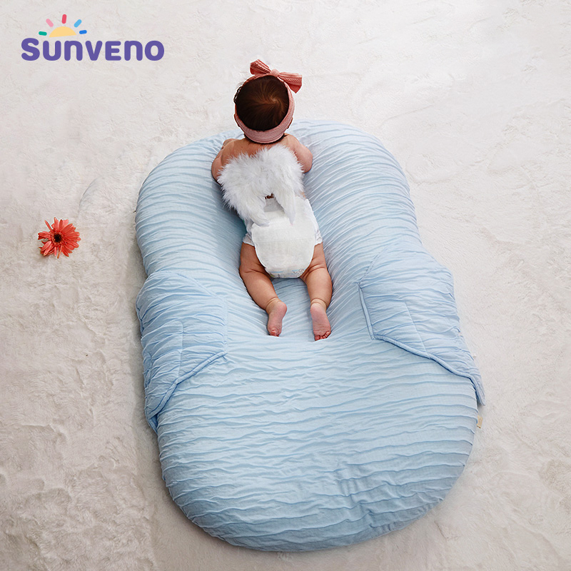 SUNVENO Portable Baby Nest Bed Baby Lounger & Infant Floor Seat-Newborn Essentials,Organic Cotton,Fiberfill ราคา 2,954 บาท*ส่งฟรี