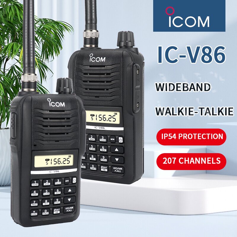 วิทยุสื่อสาร ยี่ห้อ ICOM รุ่น IC-V86 (มีทะเบียน กสทช.) สำหรับหน่วยงานราชการ เหมาะสำหรับ ตำรวจ ทหาร อบต. ทบ. ทุกหน่วยงาน เครื่องสังเคราะห์ความถี่ประเภท 2 (ตั้งความถี่จากหน้าเครื่องได้) ระบบ VHF/FM ย่าน 136-174MHz กำลังส่ง 5-7W. มาตรฐานกันน้ำ IP54 200CH. ราคา 4,299 บาท*ส่งฟรี