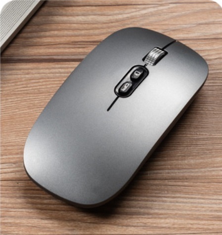 Mouse Bluetooth 5.1 / WiFi 2.4 G สำหรับ PC/Mac/Linux/Chrome OS เมาส์ไร้สายเงียบ ชาร์จได้ ลูกกลิ้งอะลูมิเนียมทนทาน