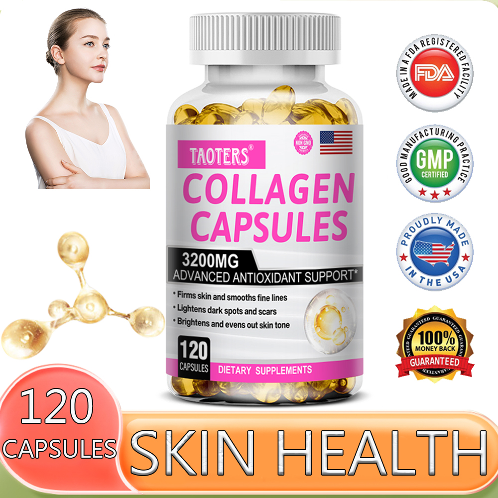 Glutathione & Collagen Supplement with Vitamin C, Vitamin E - Anti-Aging & Skin Health, Immune Health, 120 Capsules. ราคา 133 บาท*ส่งฟรี