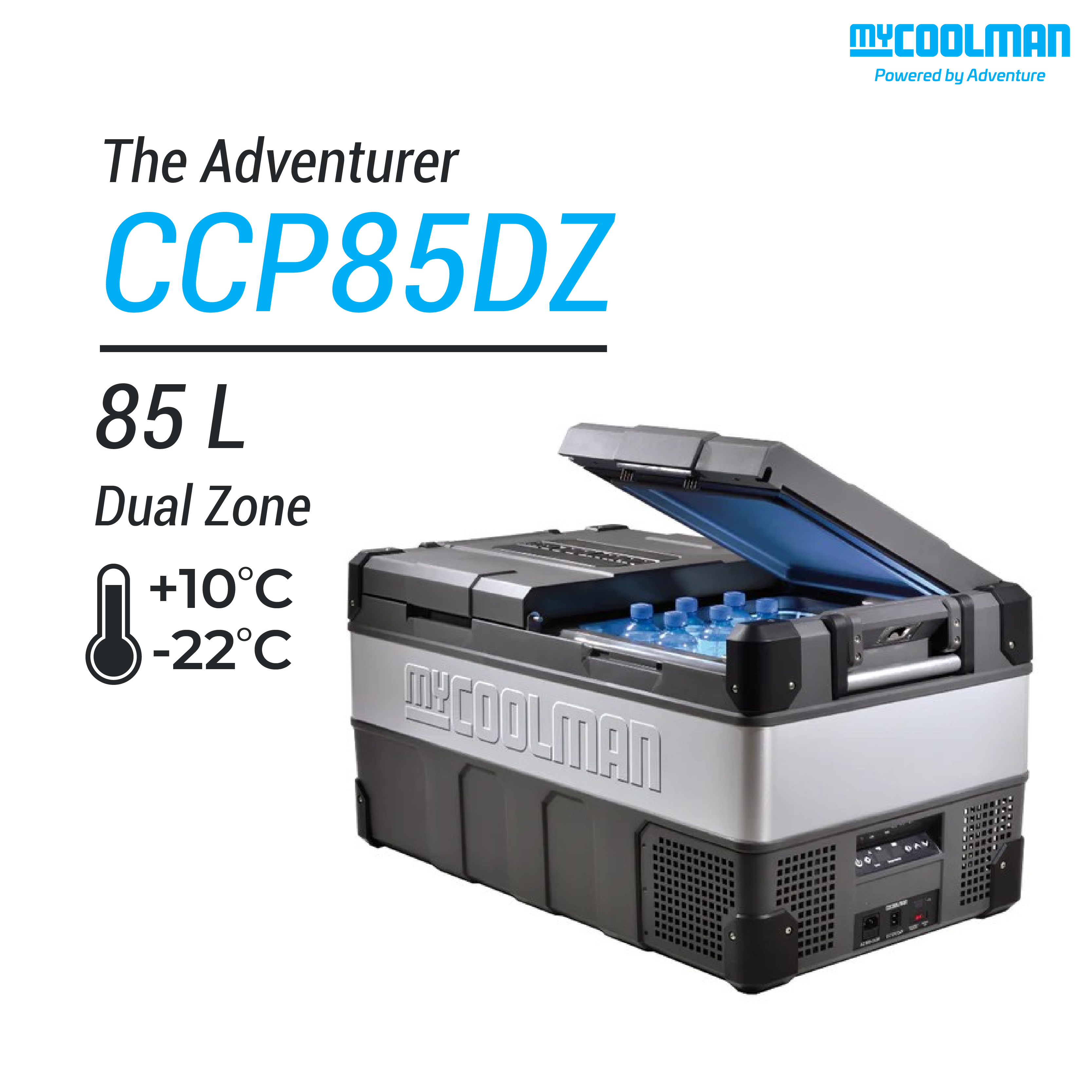 Mycoolman Ccp85Dz the Adventurer, 85 L - Dual Zone (Portable Refrigerator/Freezer) ราคา 46,000 บาท*ส่งฟรี