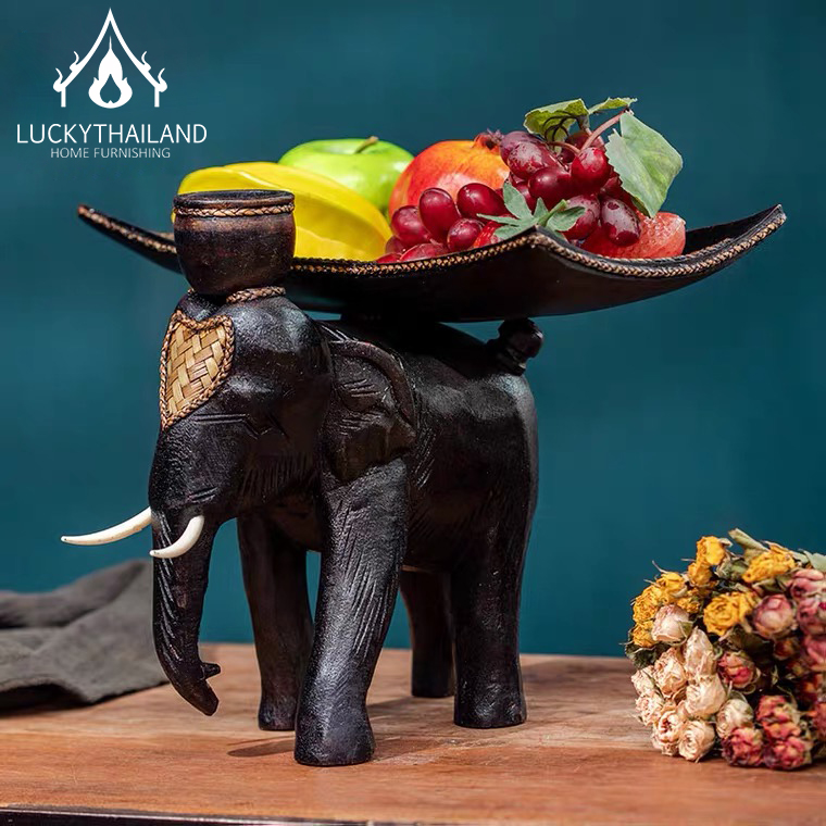China elephant tray China fruit tray China wood tray China decorative tray ราคา 799 บาท*ส่งฟรี