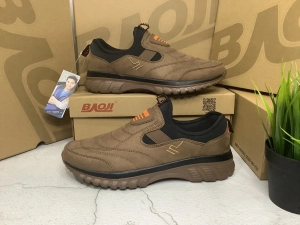 สินค้า BAOJI ลิขสิทธิ์แท้ รองเท้าผ้าใบผู้ชายบาโอจิ  (BJM-668) ยี่ห้อBAOJI มี3สี สีดำ/black สีตาล/brown สีคอฟฟี่/coffee  SIZE:41-45 [M]