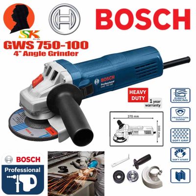 เครื่องเจียร์ งานหนัก 4  (750w) BOSCH  รุ่น GWS 750-100