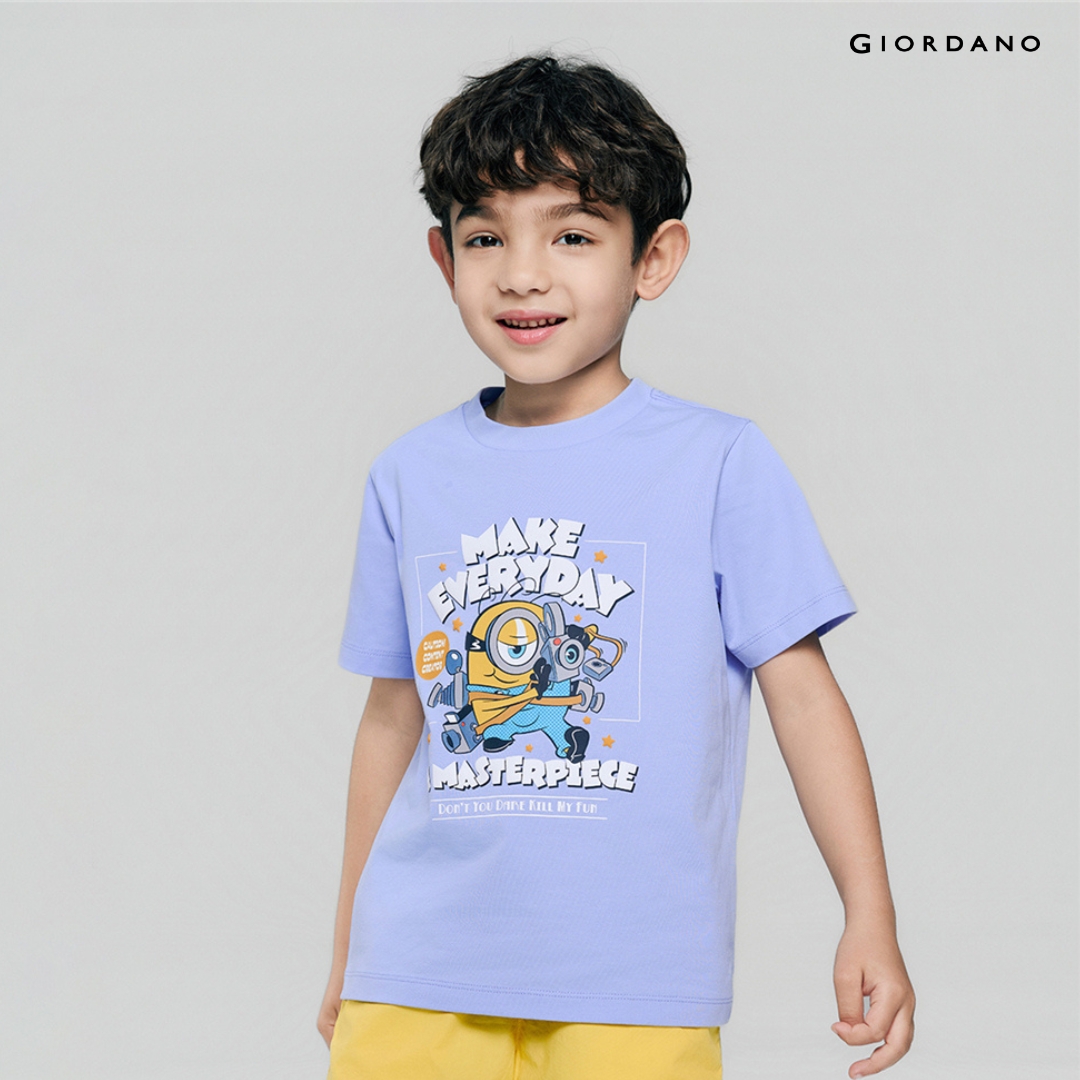 Giordano Junior Children's Shirts Minions & Monsters Short-Sleeve Graphic T-Shirt 03086002001 Children's T-Shirts Giordano Shirts ราคา 693 บาท*ส่งฟรี