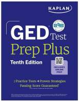 Chulabook|c321|หนังสือ|GED TEST PREP PLUS 2026: 2 PRACTICE TESTS + PROVEN STRATEGIES + ONLINE (KAPLA