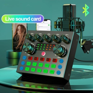 สินค้า V8S sound card ซาวด์การ์ด เครื่องเปลี่ยนเสียงแบบพกพา เปลี่ยนเสียงเอฟเฟคสำหรับโทรศัพท์ คอมพิวเตอร์