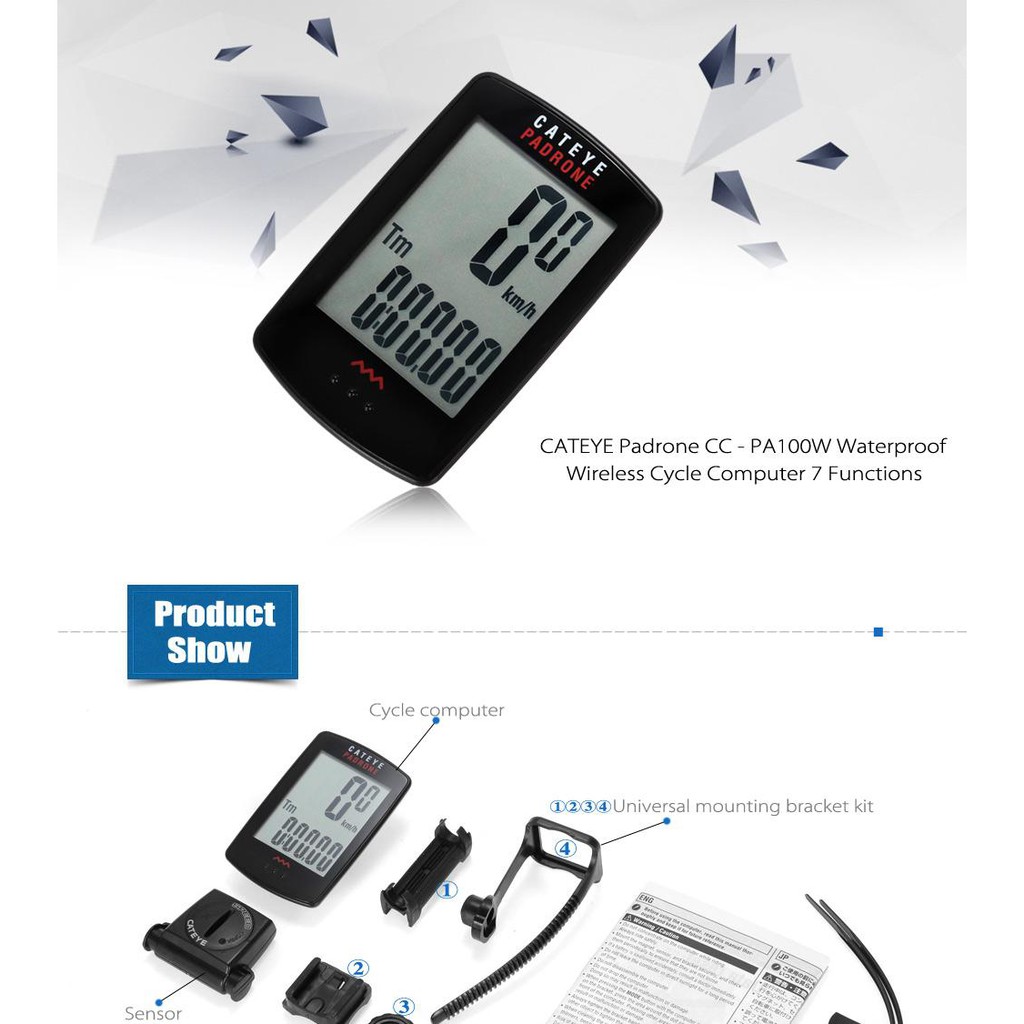 ภาพประกอบของ ไมล์ Cateye PADRONE CC-PA100W