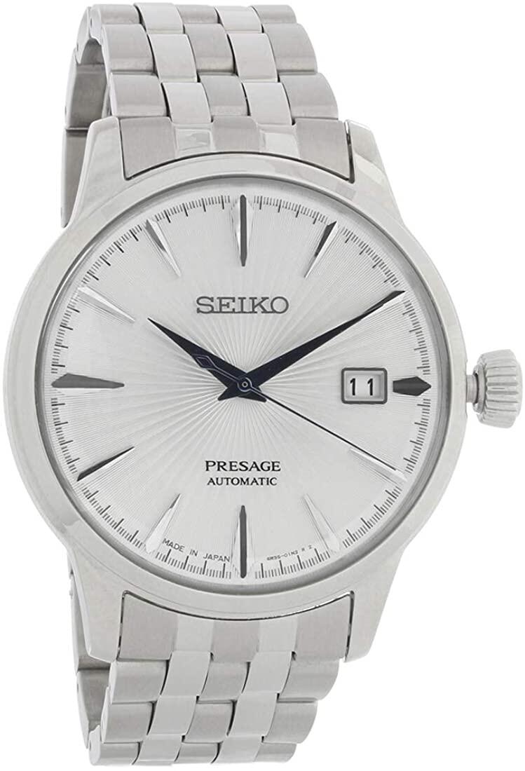 Đồng hồ Seiko cổ sẵn sàng (SEIKO SRPB77 Watch) Seiko Presage Automatic  Cocktail Time White Dial Dress Watch - Model: SRPB77 [Hộp & Sách hướng dẫn  của Nhà sản xuất + Người