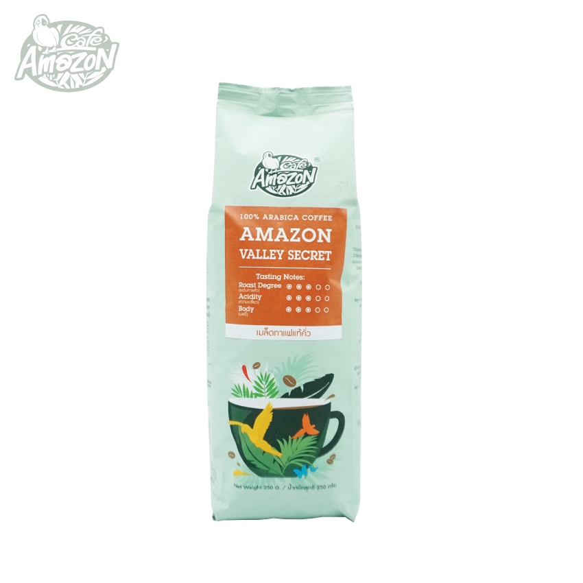 Café Amazon Amazon Café, Genuine Roasted Coffee Beans, Amazon Valley Secret (250g./1 Bag) ราคา 230 บาท*ส่งฟรี