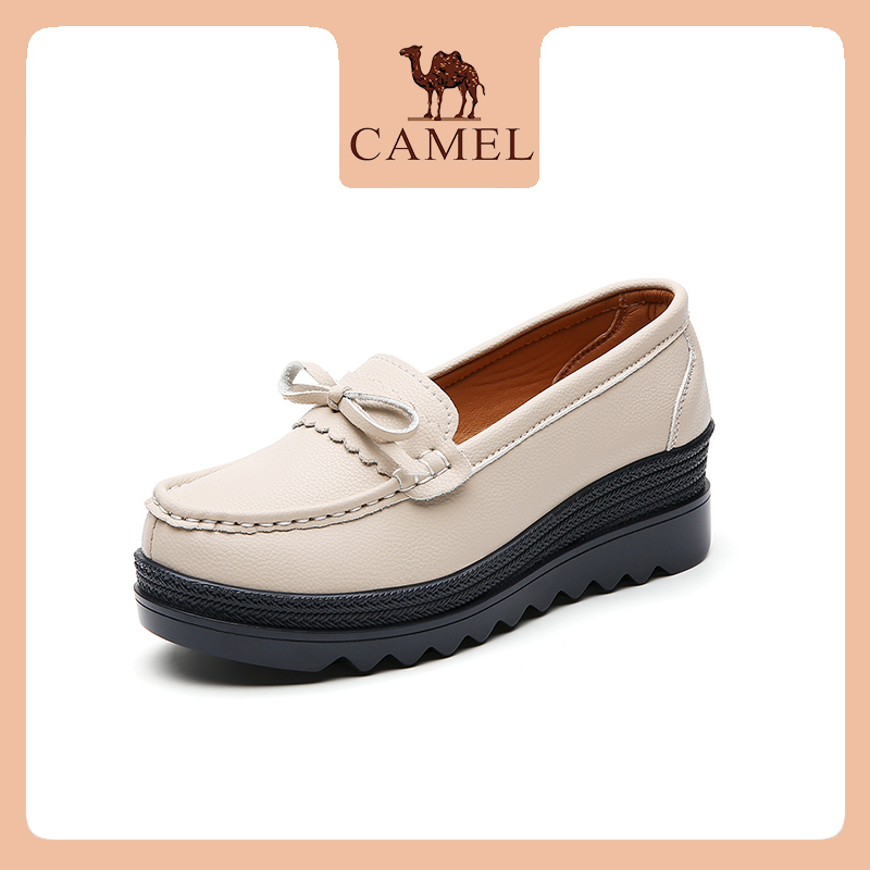 Camel Women's Thick Heel Loafers British Style Leather Shoes Autumn Women's Shoes - Cam9852 ราคา 1,336 บาท*ส่งฟรี