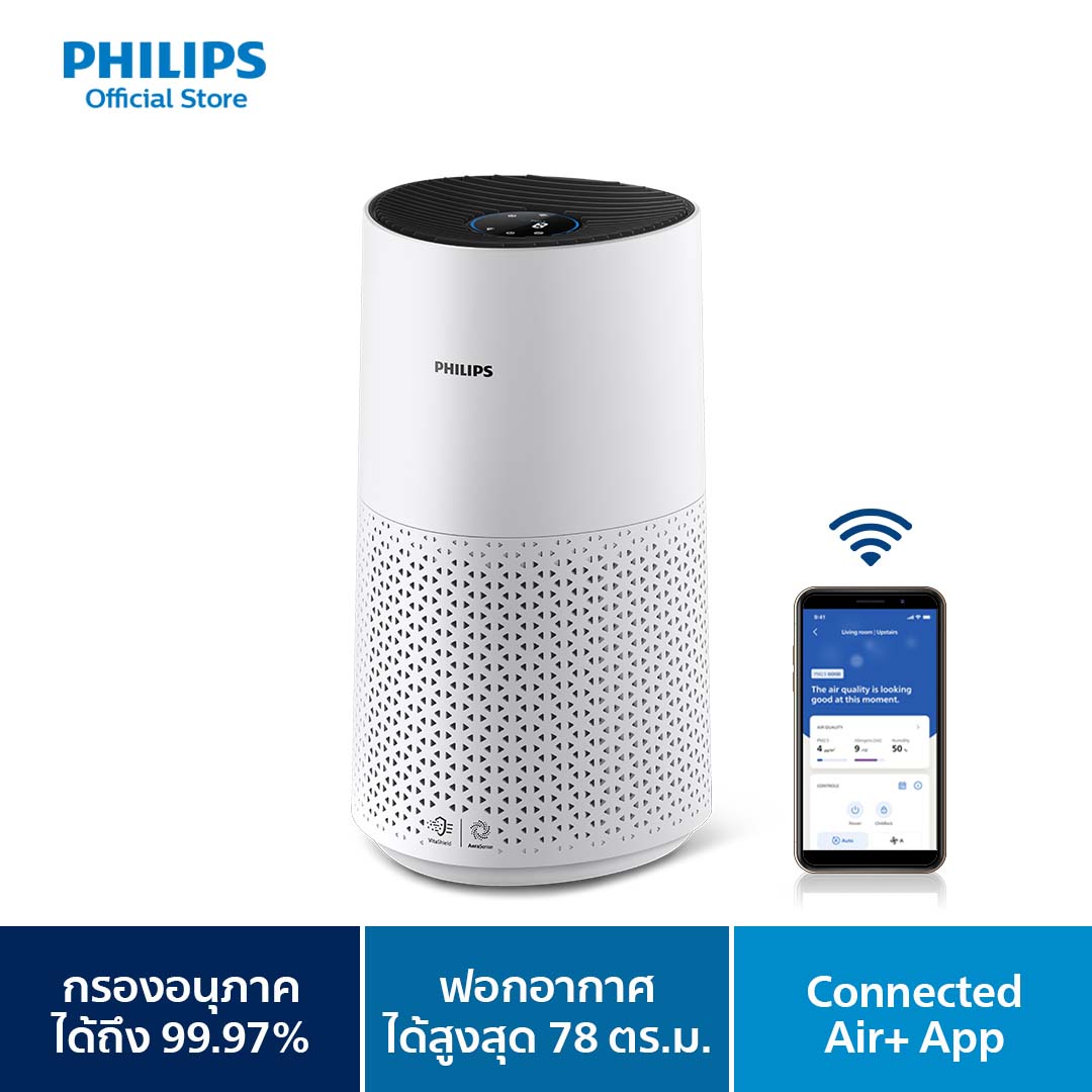 Philips AC1715/21 เครื่องฟอก อากาศ Air Purifier สำหรับห้องไม่เกิน 78 ตรม. CADR 300 ลบ.ม./ชม.​ รับประกัน 2 ปี ราคา 9,190 บาท*ส่งฟรี