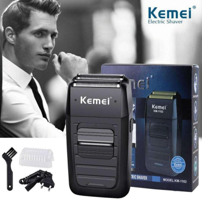 พร้อมส่ง !! ที่โกนหนวดไฟฟ้า Kemei เครื่องโกนหนวด แบบชาร์จไฟ พร้อมที่กันจอน  Electric Shaver KM-1102 เครื่องโกนหนวดไฟฟ้า ที่โกนหนวด