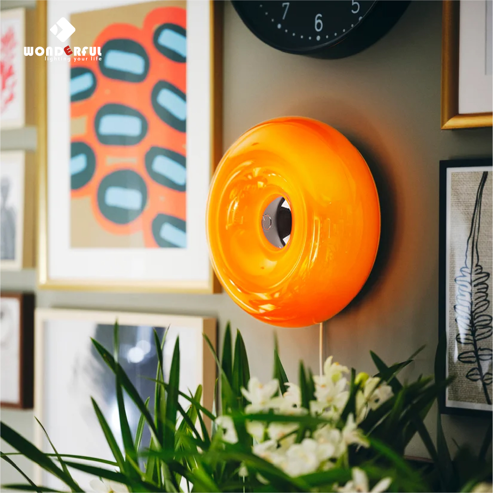 Wonderful 2-in-1 Donut-Shaped Table Lamp (Stand/Hang), Rechargeable, Touch Switch, 3-Level Light Adjustment + Stepless Adjustment, Plastic Material. ราคา 499 บาท*ส่งฟรี