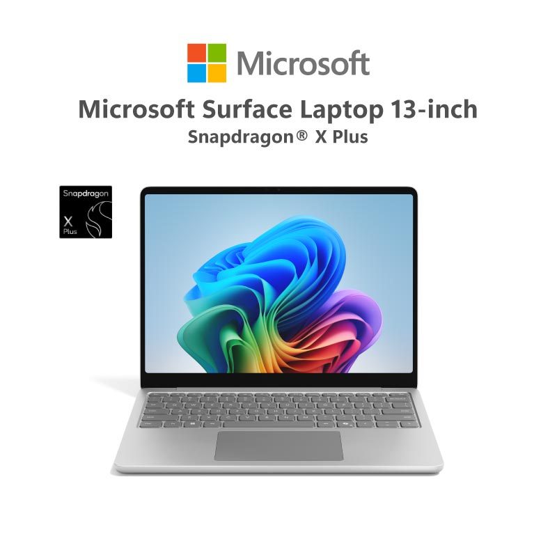 โน้ตบุ๊ก แล็ปท็อป Microsoft Surface ขนาด 13 นิ้ว Snapdragon X Plus/16Gb/512Gb แพลทินัม/Windows 11 Home ราคา 62,900 บาท*ส่งฟรี