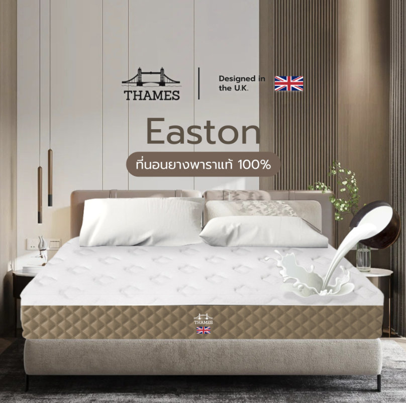 Thames รุ่น Easton หนา 10 นิ้ว ที่นอนสปริงเสริมยางพารา สปริงซัพพอร์ตสรีระได้ดี ลดอาการปวดหลัง ราคา 3,029 บาท*ส่งฟรี