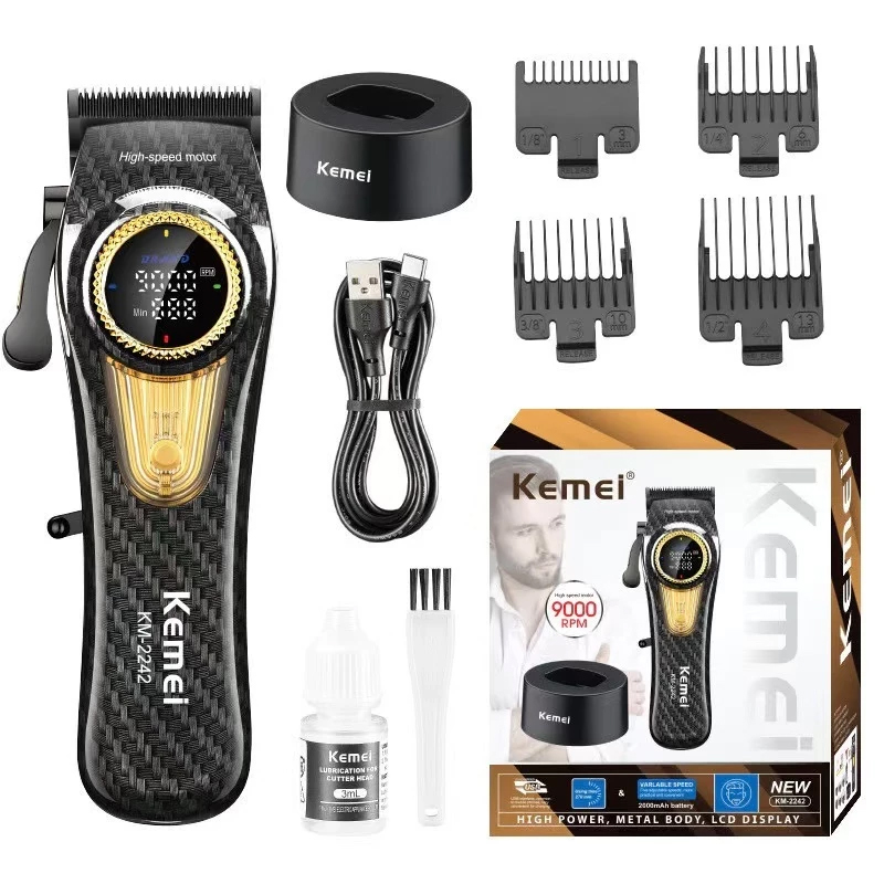 Kemei Professional Rechargeable Hair Clipper High-Speed Motor Model: KM-2242 ราคา 2,190 บาท*ส่งฟรี