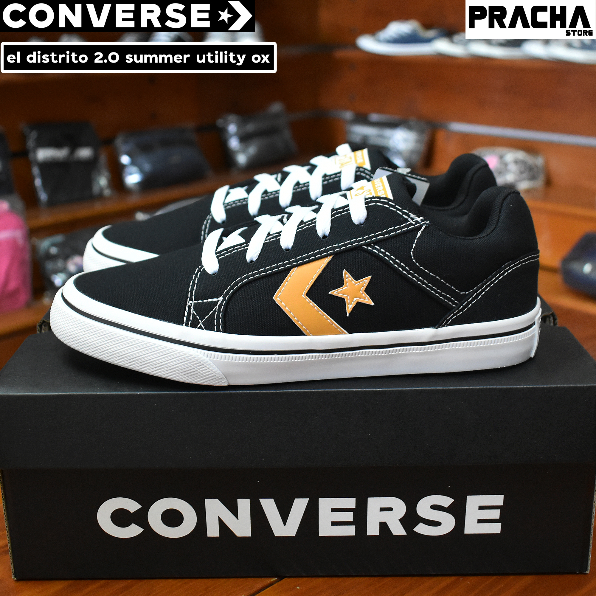 รองเท้าคอนเวิร์ส Converse el distrito summer utility ox black