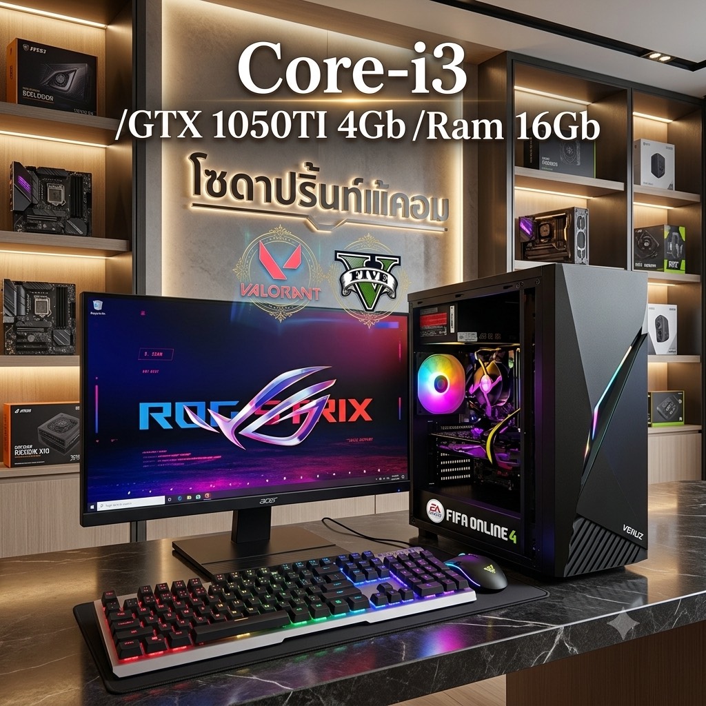 Complete Computer Set, Core-I3 /Gtx 1050Ti 4Gb /Ram 16Gb, Play Games, Work, Product Ready for Delivery. ราคา 6,555 บาท*ส่งฟรี