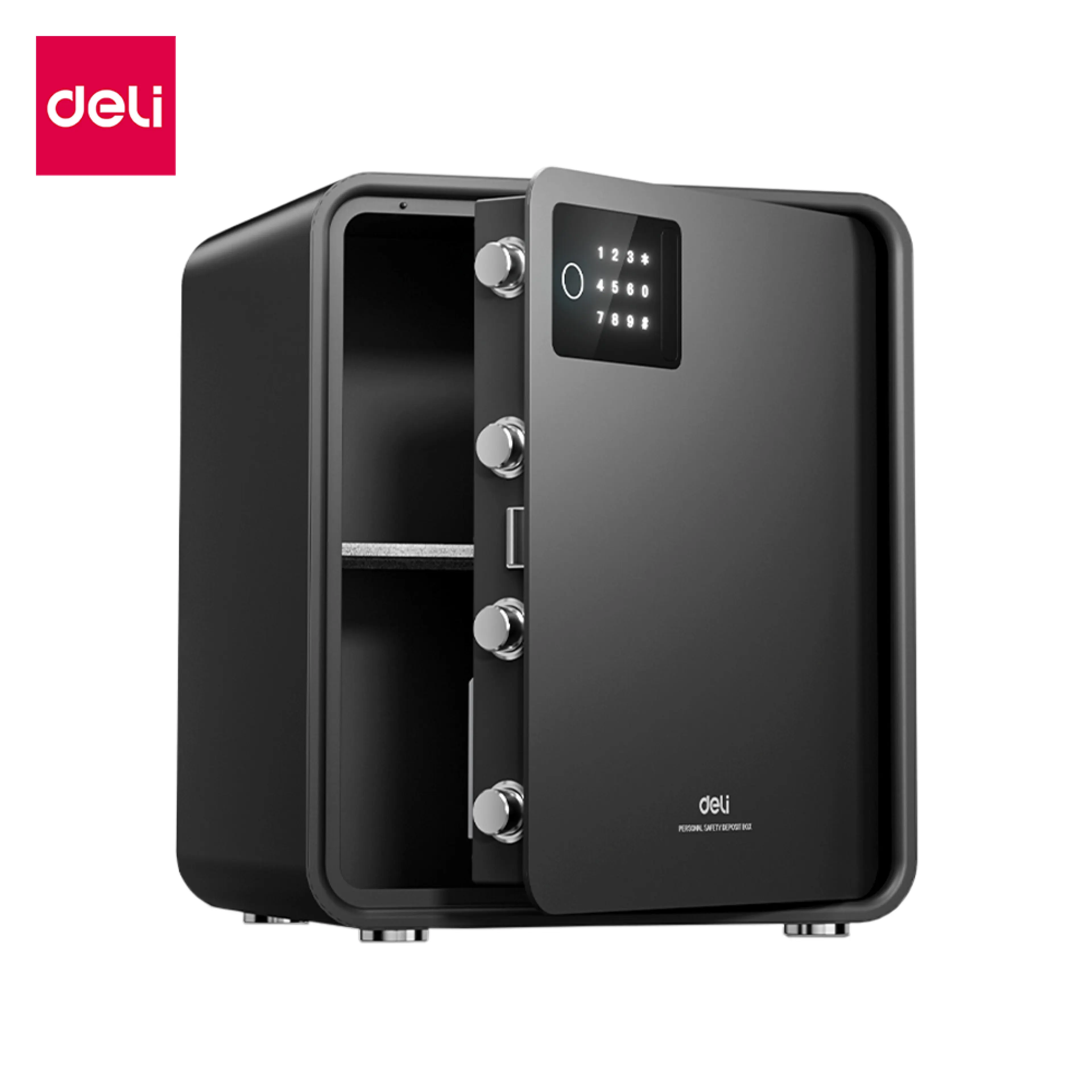 Deli Safes, Security Safes, Digital Safes Automatic Opening Door, Minimalist Style, Fingerprint and Key Scanner, Safe