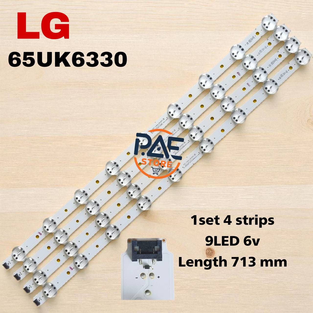 0001176 # Blacklight Tube for Lg Tv Backlight Lg Model 65Uk6330 1 Set 4 Rows 9 Led 6 V Length 713 mm ราคา 774 บาท*ส่งฟรี