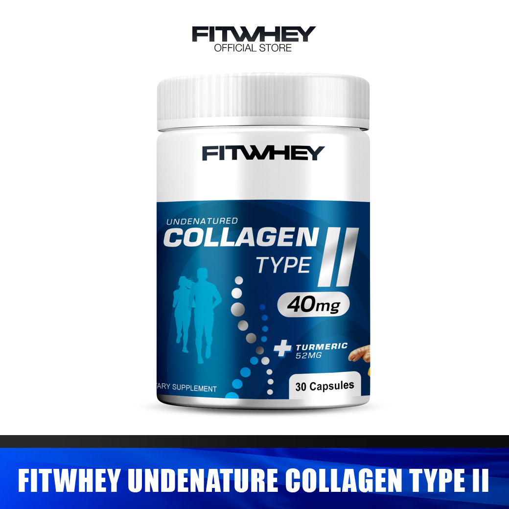 FITWHEY Undenature Collagen type II 40mg + Turmeric 52mg 30 Capsules ราคา 219 บาท*ส่งฟรี