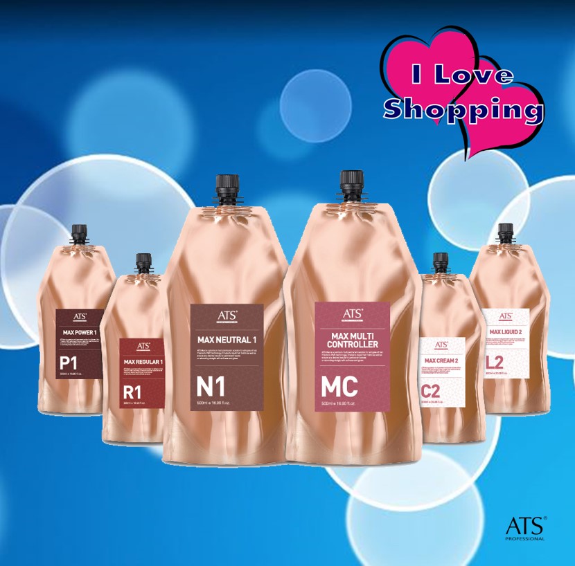 ผลิตภัณฑ์ความงามและการดูแลผิว ATS Max P1, R1, Mc, N1, L2, C2 Hair Straightening Agent 500 ml and Liquid Hair Straightening Agent or Cream Hair Straightening Agent 600 ml for Straightening Volume, Digital Perm